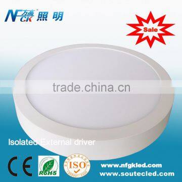 High PF Isolated Driver Led Surface Panel Light 24W Round Panel Light Shenzhen Light Led Panel Distributor