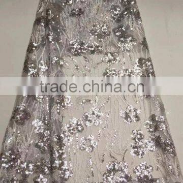CL60070 Top Grade Quality Fashionable Net Emboridery Lace With Sequins,french Lace Fabric Dress Fabric photo-2