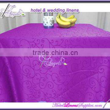 Jacquard hotel table linens, restaurant table linens from China table linens factory directly