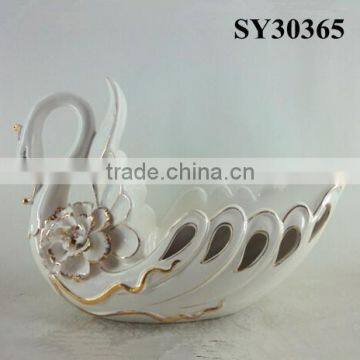 Home Decoration White Ceramic Fish photo-6