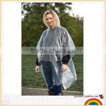 Emergency PE rain poncho