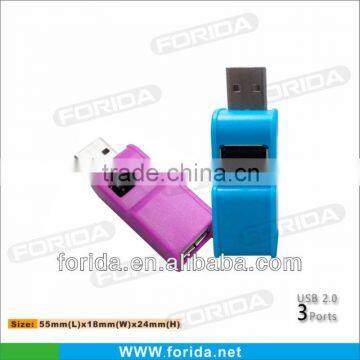 Colorful cute usb hub 3 ports