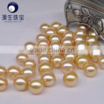 Gold South Sea Pearls 10mm High Luster AAA Quality for Making Pendant or Earring