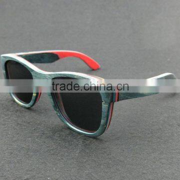 Recycled Skateboard Bamboo Italian Wood Sunglasses photo-6