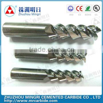 Manufactured full sizes tungsten carbide end mills with high quality