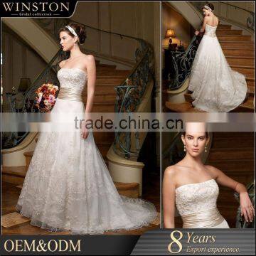 2015 hot sale 100% brand new removable skirt wedding dresses