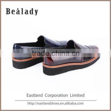 Cheap Wholesale Fashion Burnished Polish Genuine Leather Lace up Women Shoes photo-3