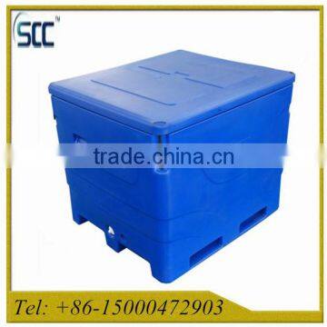 1000L Rotomold insulated box for fish transport, insulated fish box for storing
