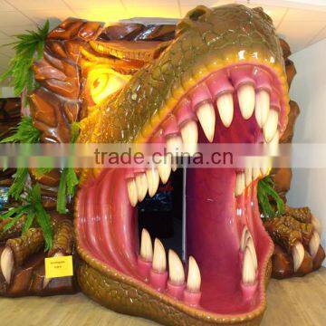 jurassic theme park dinosaur head door