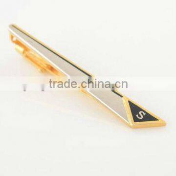 Best seller gold plated tie bar custom tie clip fashion tie pin