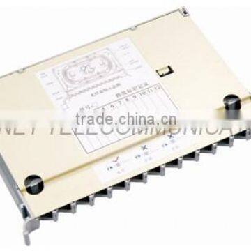 12 coils fiber optic splicing tray with adapters