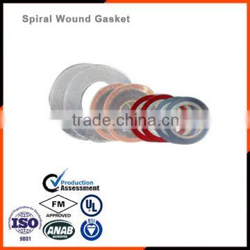 high pressure resistant 304L SS spiral wound gasket with inner/outer ring for flange