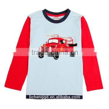(A6059) new style cotton cheap clothes boutique car pattern casual o-neck t shirt baby boy long sleeve kids wear of nova brand