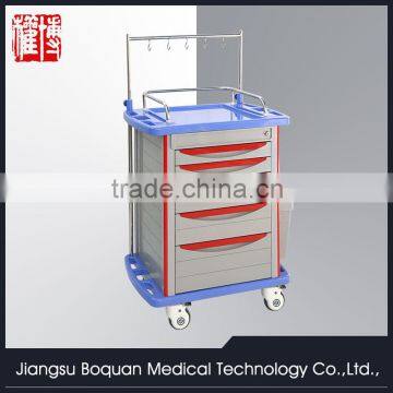 Five Drawers Plastic-steel Columns With One Dust Baskets ABS Transfusion Trolley photo-3