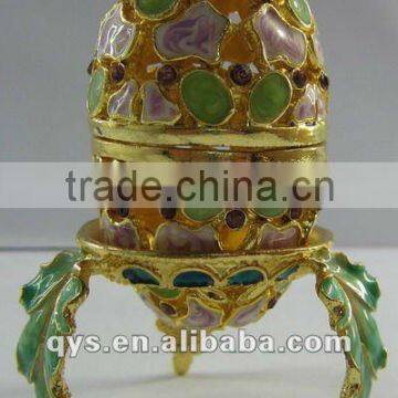 Zinc Alloy Easter Egg Design Jewelry Box