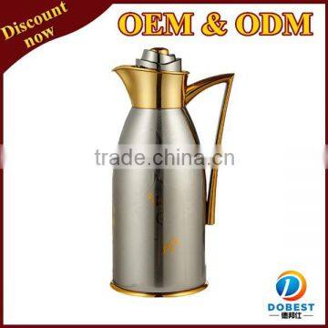1.9 L wholesale high grade double wall flask/vacuum flask inner glass/glass lined thermos bottle TP021