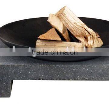 Concrete Square Base & Castiron Fire Pit/ Fire Place
