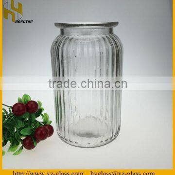 Clear glass storage jar big capacity 1250ml high quality