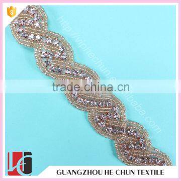 HC4771-1 Hechun Indian Hand Embroidery Work Fashion Garment Trim Types photo-2