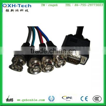 15pin Male VGA to 4 BNC Female Plug Cable