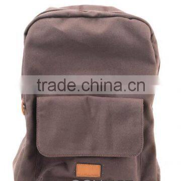 WLLDW-1244 100% Cotton canvas high quality brown men's backpack school bags china