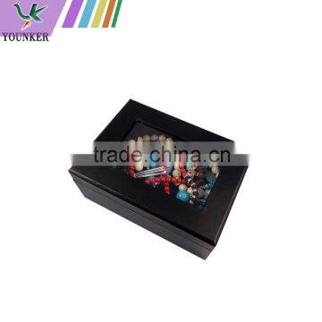 Mirror Window Special Paper Covering Cardboard With Velvet Inside Jewelry Box photo-2
