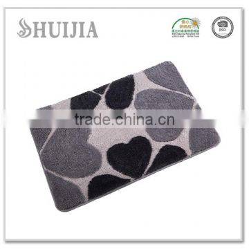 microfiber heart shape bath mat