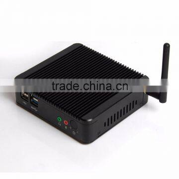 Thin Client Linux mini pc server fanless computer dual lan J1900 baytrial mini pc hdmi 1080p rj45 2G RAM 8G SSD