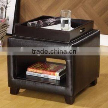 Unique PU Storage Ottoman with Tray OT- A52