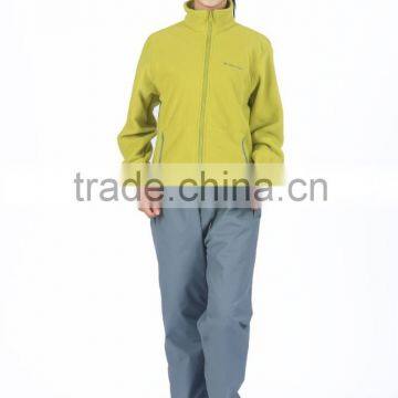 outdoor waterproof light yellow woman tech jacket