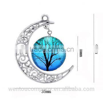 Best Selling Boho New Moon Tree of Life Pendant Necklace photo-2
