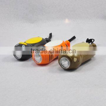 Cartoon Hand Crank Dynamo Flashlight