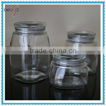 cheap clear hot sale as decorate glass stash jar