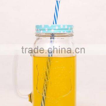 700ml Glass Mason Jar With Handle and Metal Lid photo-5