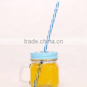 250ml clear Glass mason jar with metal lid