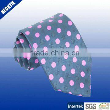 Mens dot jacquard woven polyester necktie