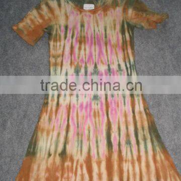 tie & dye knitted Long Tunics Dress in Single jersey Skinfitted vyokedress tightfit sexygirlsdress batik Tie &dye Indian handdye