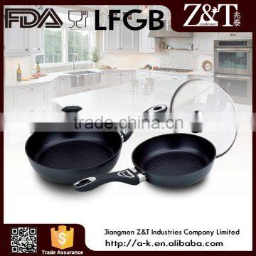 Black Aluminium non-stick induction fry pan sets