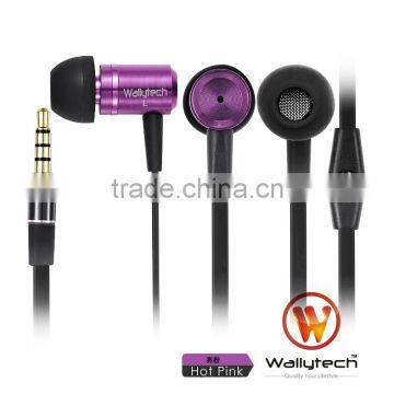 WHF-110 Flat Cable In-Ear Metal Earphones With Microphone and ON/OFF Remote for Gift