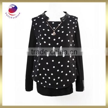 white spot woman blouse