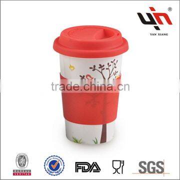 Travel Coffee Mug With Silicon Lid