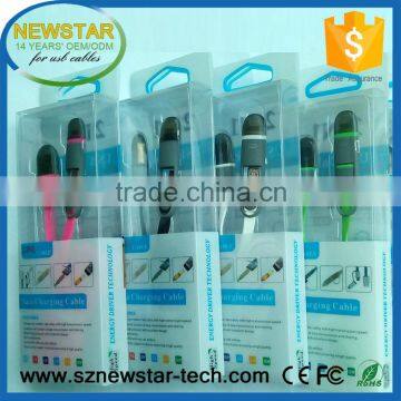 High Quality 2 in 1 Retractable Usb Cable With Charging and Data for Iphone and Android Smartphones Quality Choice photo-6