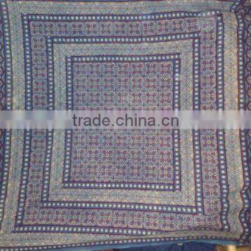 block print cotton vegetable dye bed sheet