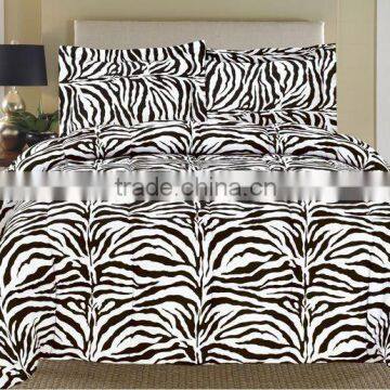 100% cotton zebra printing comforter set