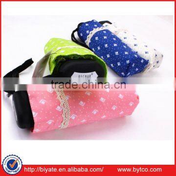 Portable Tote Mini Design Women's Five Fold Umbrella