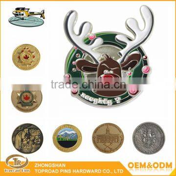 Wholesale cheap custom skull souvenir 3d skull challenge coin for sale