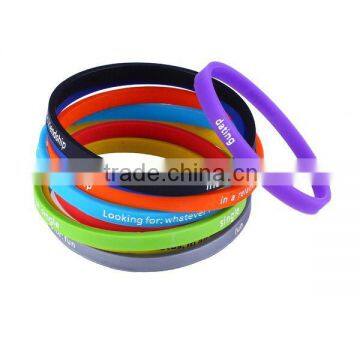 Fancy Silicone Bracelet Add Custom Print Logo,customized Silicone Bracelet