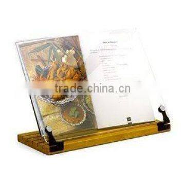 Bamboo Acrylic Tabletop Menu Display Holder Rack
