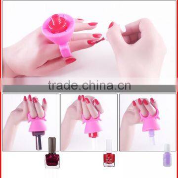 Eco-friendly silicone nail polish bottle holder