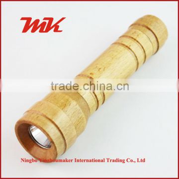 1W 2AA New Design Wooden Wood Flashlight